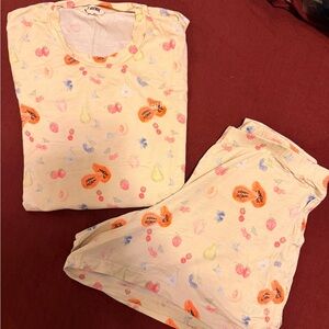 Djerf Avenue Fruit Print Pajama Set